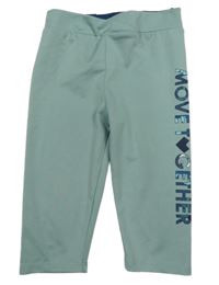 Světlezelené capri sportovní legíny s nápisem Vertbaudet