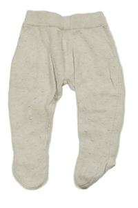 Smetanové úpletové polodupky s puntíky H&M