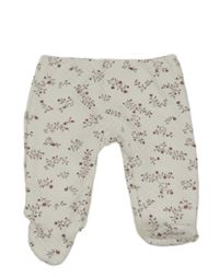 Bílé prošívané květované polodupky 