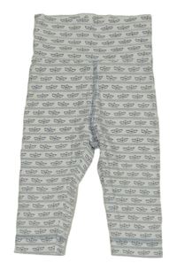 Světlemodro-bílé pruhované tepláky s lodičkami H&M