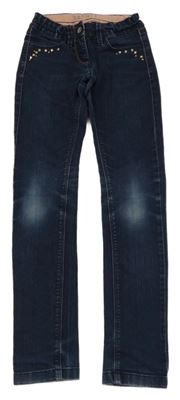 Tmavomodré rifle se cvočky Esprit