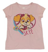 Světlerůžové tričko se Skye Nickelodeon 