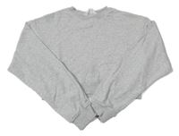 Šedá melírovaná crop mikina H&M