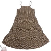 Hnědo-černé vzorované letní šaty H&M