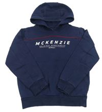 Tmavomodrá mikina s logem a kapucí MCKENZIE