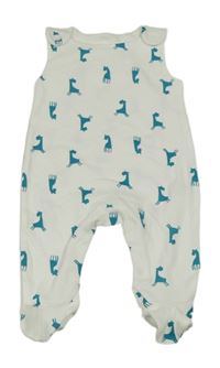 Bílé dupačky se žirafami 