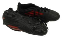 Černo-červené koženkové kopačky Adidas vel. 31