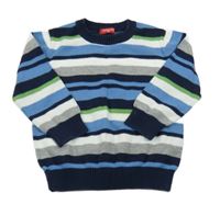 Pruhovano-tmavomodrý svetr GIANNA MAE