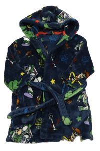 Tmavomodrý plyšový župan s Toy Story a kapucí Next