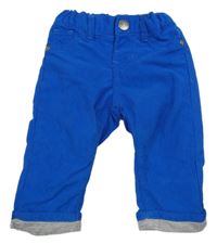 Cobaltově modré pruhované podšité kalhoty CycleBand