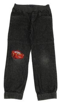 Černé cuff rifle s autíčkem a úpletovým pasem KIABI