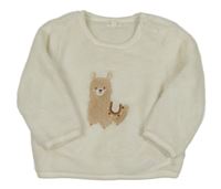 Smetanová plyšová mikina s lamou SeRGeNT MaJoR 