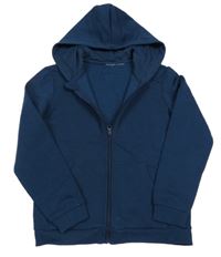 Tmavomodrá propínací mikina s kapucí L&D