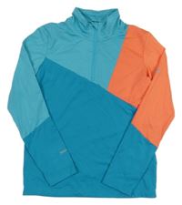 Modrozeleno-světletyrkysovo-oranžové thermo mikinotriko McKinley 