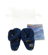 Nové - tmavomodré fleecové bačkory se stavebními stroji ba-goose vel. 19