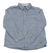 Modrá melírovaná vzorovaná košile C&A