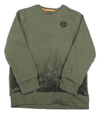 Khaki-černá mikina s číslem a vzorem F&F