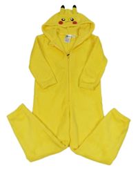 Žlutá plyšová kombinéza a kapucí - Pikachu H&M