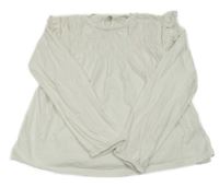 Bílá mačkaná halenka s volánky MANGO