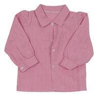 Růžová pruhovaná vzorovaná halenka