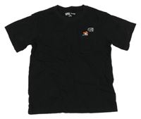 Černé tričko s obrázkem a kapsou Uniqlo