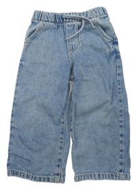 Modré plísňové wide leg rifle ZARA