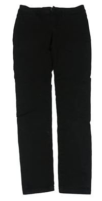 Černé plátěné skinny kalhoty