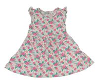 Bílé květované bavlněné šaty Primark
