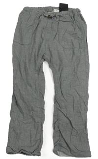 Šedé melírované podšité kalhoty H&M