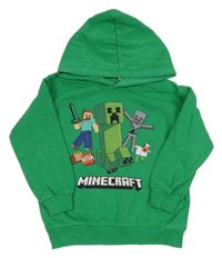 Zelená mikina s Minecraft a kapucí H&M
