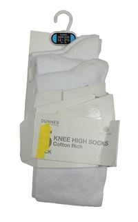 Nové - 3x bílé podkolenky Dunnes