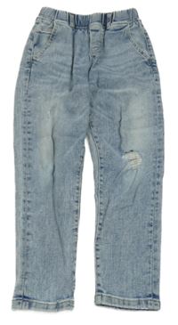 Modré elastické rifle s prošoupáním Zara