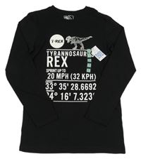 Nové - Černé triko s nápisem a číslem Matalan