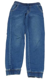 Modré teplákové cuff rifle Denim Co.