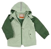 Světlezeleno-khaki šusťáková jarní bunda s kapucí TCM
