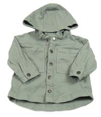 Zelenošedá riflová bunda s kapucí Next