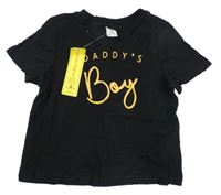 Nové - Černé tričko s nápisem Shein