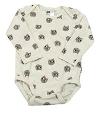 Smetanové body s kočkami H&M