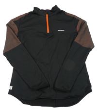 Černo-pruhovaná sportovní funkční mikina Artengo