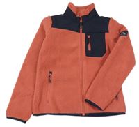 Vínovo-tmavomodrá huňato/softshellová funkční bunda McKinley