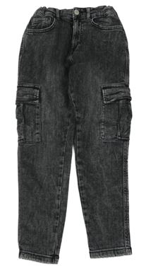 Antracitové cargo chino rifle Zara