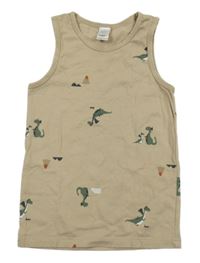 Hnědé tílko s draky Topomini