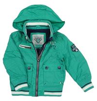 Zelená šusťáková jarní bunda s kapucí C&A