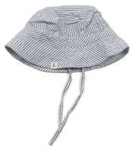 Modro-bílý pruhovaný krepový klobouk H&M