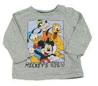 Šedé melírované triko s Mickeym a kamarády Disney