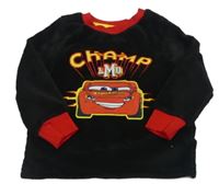 Černá chlupatá mikina s Cars Disney