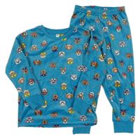 Tyrkysové plyšové pyžamo s Tlapkovou patrolou C&A