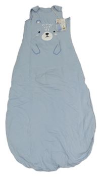 Nové - modrý zateplený spací pytel s medvědem Lily & Dan