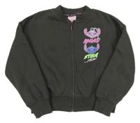 Tmavošedá propínací mikina se Stitchem Primark