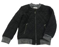 Černá šusťáková prošívaná lehce zateplená bunda H&M